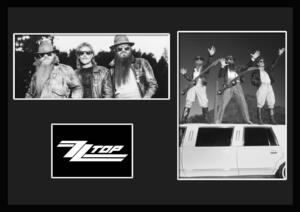 10種類!ZZ Top/ZZトップ/ジー・ジー・トップ/ROCK/ロックバンドグループ/証明書付きフレーム/BW/モノクロ/ディスプレイ (3-3W)