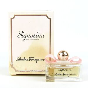 サルヴァトーレフェラガモ ミニ香水 シニョリーナ オーデパルファム EDP ほぼ未使用　 レディース 5mlサイズ Salvatore Ferragamo