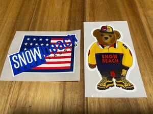 【超希少】Polo Ralph Lauren Snow Beach sticker ポロ ラルフローレン スノービーチ ステッカー シール sport apartment the north face