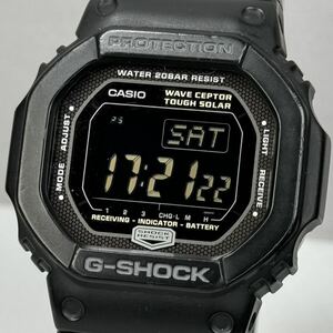 良品 CASIO G-SHOCK GW-5600BJ-1JF The G タフソーラー 電波受信 電波ソーラー スクウェア ブラック 反転液晶 スピード電波モデル オリジン