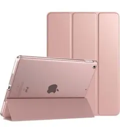 iPadケース 第9世代/第8世代/第7世代 半透明 ハードカバー ピンク 開閉