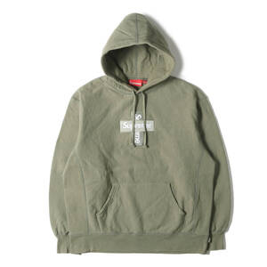 Supreme シュプリーム パーカー サイズ:M 20AW クロスボックスロゴ スウェットパーカー (Cross Box Logo Hooded Sweatshirt) オリーブ