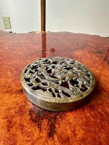 香炉蓋 明清時代 香道具 仏教美術 古銅製 茶道具 時代物 中国古美術 收藏品