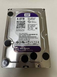 【WESTERN DIGITAL 3.5インチ SATA/64MB Cache 内蔵式HDD 4TB 型番WD40PURX 5400RPM】