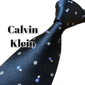 ★Calvin Klein★　カルバンクライン　ネイビー系　ドット柄　日本製