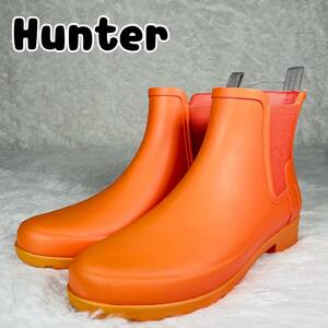 未使用 HUNTER ハンター 靴 レディース 長靴 WFS1017RMA リファインド チェルシー REFINED CHELSEA 23cm UK4 US6 EU37 サンライズ