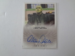 スタートレック Star Trek: Nemesis NA8 Alan Dale as Praetor Hiren 直筆サイン入り トレカ 送料110円