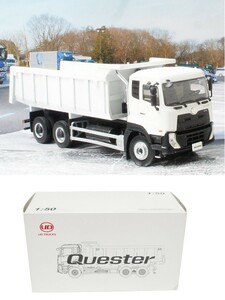 ディーラー特注 京商 1/50 2013 UD クエスター ダンプトラック 白 海外仕様 LHD Quester 送料無料