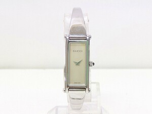 S604-N29-4444★ GUCCI グッチ 1500L バングルウォッチ シルバーカラー レディース クオーツ 腕時計 不動 現状品3★