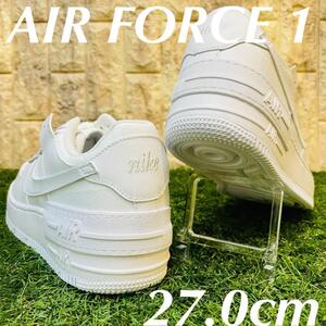 即決 ナイキ エアフォース1 シャドウ 白 ホワイト スニーカー NIKE W AIR FORCE 1 AF1 SHADOW 27.0cm 送料込み CI0919-100