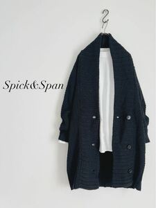 Spick&Span アルパカ混 ニットカーディガン ブラック スピックアンドスパン