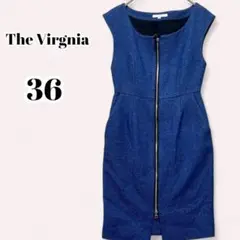 4301【The Virginia】３６　 美品 ノースリーブワンピース ジップ