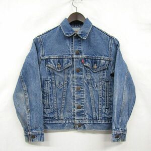 80s USA製 サイズ 14 Levi’s 70506-0516 デニム トラッカー ジャケット 4th Gジャン ブルー リーバイス 古着 ビンテージ 3AU2307