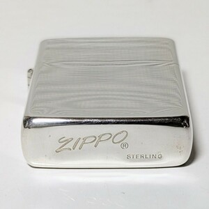 未使用保管品 当時物 ZIPPO STERLING ジッポー スターリングシルバー 銀製 無地 プレーン 筆記体 斜字体 イタリック体 左寄り刻印 1989年製