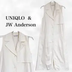 UNIQLO『ユニクロ/JWアンダーソン』ロング ジレ ワンピース【S】ホワイト