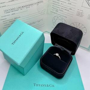 TIFFANY＆Co. ティファニー【天然ダイヤ 0.75ct】未使用品 ハーモニー 婚約指輪 エンゲージ 上質 PT950 プラチナ リング 鑑別書・ケース 