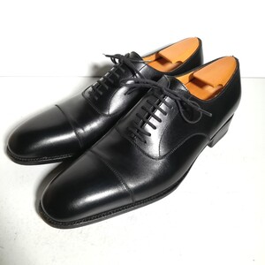 c0332 【美品】 j.m.westonシューツリー付き ★JMウエストン J.M.Weston★ JMウェストン ストレートチップ 6/ C 黒 革靴 シューズ