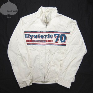 YGG■廃盤 レア HYSTERIC GLAMOUR ヒステリックグラマー ジップアップ ジャケット 白 F レース レーサー ヴィンテージ