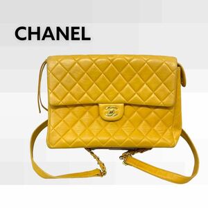 希少 高級 CHANEL シャネル ３番台 ココマーク ターンロック ラムスキン マトラッセ レザー チェーン バックパック リュックサック