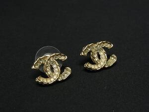 1円 CHANEL シャネル ココマーク B15C ピアス アクセサリー レディース ゴールド系 FI6034