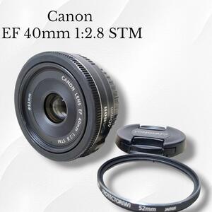 【美品・送料無料】Canon EF 40mm F2.8 STM パンケーキレンズ 単焦点 軽量・薄型 動作確認済み #100