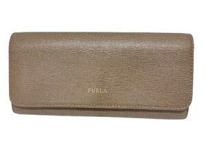 FURLA フルラ 長財布 ベージュ L字ファスナー レザー