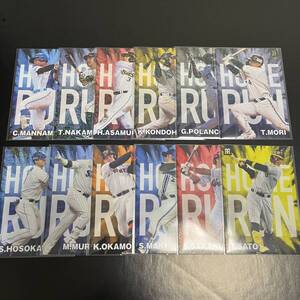 2024 プロ野球チップス 第1弾 Amazonスペシャルボックス通販限定 チーム本塁打王カード 全12枚コンプセット 岡本和真 村上宗隆 細川成也