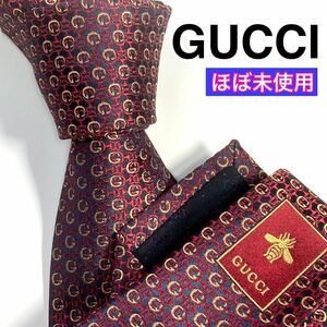 極美品 GUCCI グッチ ネクタイ 高級シルク　GG柄　現行