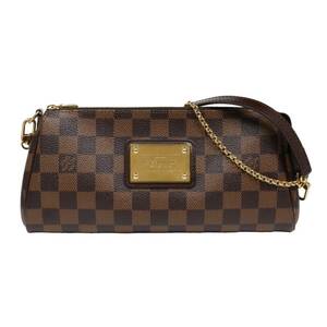 Louis Vuitton ルイヴィトン エヴァ N55213 ダミエ エベヌ ブラウン チェーン ハンドバッグ ショルダーバッグ セミショルダー ポーチ