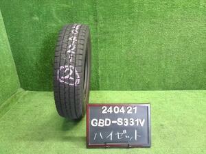 (2)冬　12インチ　スタッドレスタイヤ1本 DUNLOP WINTER MAXX SV01 145R12　ハイゼット外し(240421)