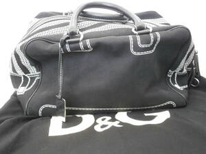 1304 DOLCE&GABBANA ドルチェ&ガッバーナ ドルガバ D&G メンズ プレート ボストンバッグ ショルダー