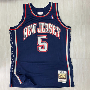 正規品 【L】 Mitchell＆Ness ミッチェル＆ネス NBA HWC ニュージャージーネッツ NETS ジェイソンキッド Jason Kidd ＃5 バスケシャツ 紺