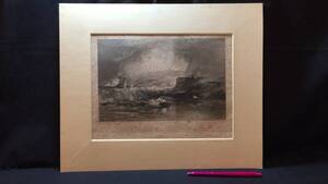 【真作 J.M.W.Turner(ターナー)/銅版画35】『Lyme Regis』●イギリスロマン主義●縦33.5×横40.5㎝●検)リトグラフ/水彩画/風景画