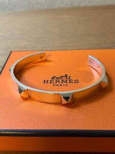 HERMES Mini Clous Bracelet エルメス ミニクルー シルバー ブレスレット バングル XL