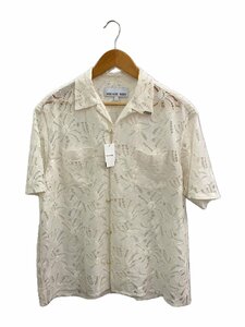 MIKAGE SHIN◆Pearl Button Lace Shirt/半袖シャツ/1/ポリエステル/WHT/23SS-0405