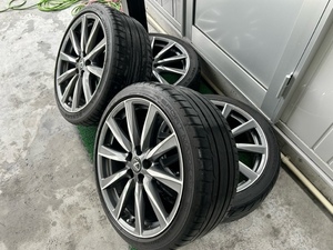 レクサス IS-F ISF 純正 オプション ポリッシュ BBS製 8J+45/9J+55 225/40R19 255/35R19 タイヤセット☆PCD114.3