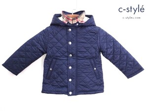 J059 [秋冬物][人気] BURBERRY CHILDREN 中綿コート 2Y/92cm ネイビー C0C02-822-29 キッズ 男の子 女の子 | G★