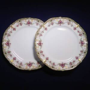 ノリタケ ダイヤモンドコレクション ローズパレス ケーキ皿 2枚 Noritake ROSE PALACE