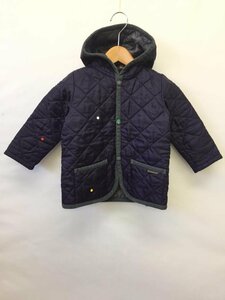 【送料込】[キッズ/子供]　LAVENHAM　ラベンハム　キルティングジャケット　110cm　紫パープル　中わた　フード　男女共用 /n471866