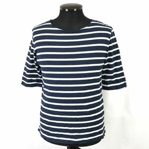 日本製★シップスジェットブルー/SHIPS JET BLUE★半袖Ｔシャツ【メンズM/紺×白/navy blue×white/ボーダー】Tops/Shirts◆BH728