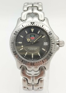 【稼働品】ボーイズ クォーツ タグホイヤー TAGHEUER Professional 200m セルシリーズ WG1213-K0 後期グレー文字盤 純正ベルト