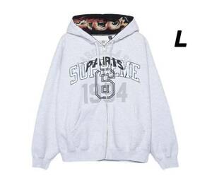 Supreme x MM6 Maison Margiela Zip Up Hooded Sweatshirt Ash Grey Lサイズ シュプリーム メゾンマルジェラ