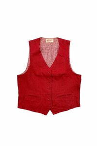 PINK HOUSE vest ピンクハウス ベスト レッド 裏地チェック柄 レディース ヴィンテージ