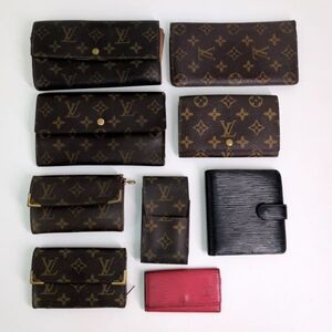 【ジャンク品】Louis Vuitton ルイヴィトン 長財布 財布 キーケース シガレットケース など 9点まとめ AL32