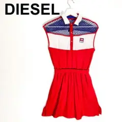 【美品】希少 DIESEL ワンピース ロゴ ノースリーブ