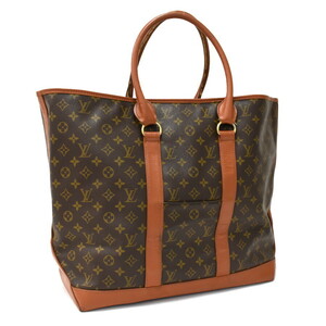 1円 ◆良品 LOUIS VUITTON ルイヴィトン トートバッグ サックウィークエンドGM M42420 モノグラム ブラウン◆E.Csrg.hP-14