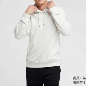 【新品】ユニクロ UNIQLO スウェット プル パーカー （長袖）/01・off white/men・XL/413434/2019//29/