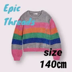 ★ハワイ Epic Threads★レインボーストライプ クルーネック セーター