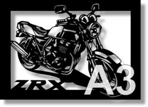 カワサキ(KAWASAKI) ZRX400の切り絵　【A3サイズ】[B3-018]