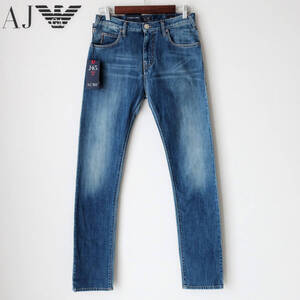 新品 未使用 アルマーニジーンズ ARMANI JEANS ストレッチ スリムフィット ジーンズ J45 インディゴ メンズ デニム パンツ W29 Sサイズ